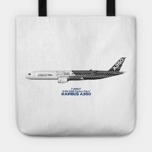 Illustration of Airbus A350 F-WWCF Tote