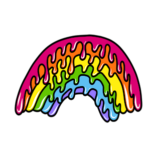 Dripping Colorful Rainbow Cartoon, made by EndlessEmporium T-Shirt