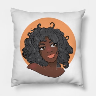 Brown Eyed Woman Pillow