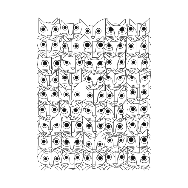 Cats (fortyfivepack outline version) by bulografik