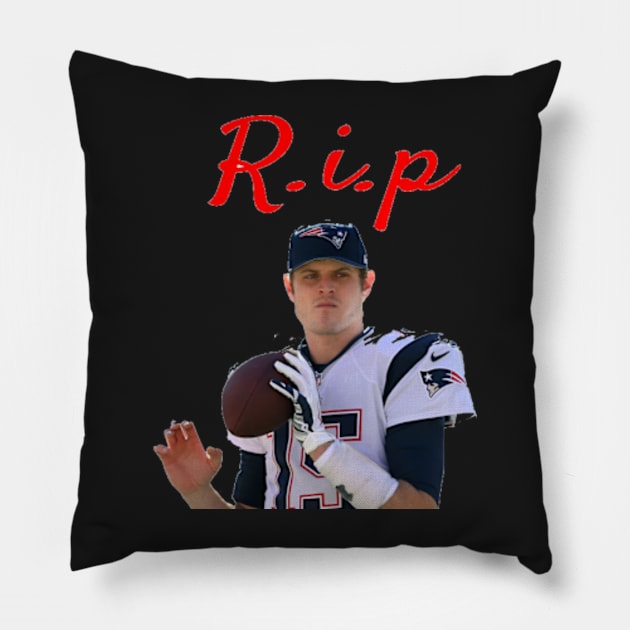 Rest In Peace Ryan Mallett, RIP Ryan Mallett Pillow by Drmx