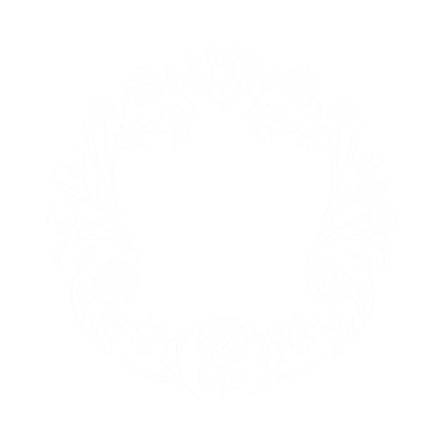 King Charles III Official Coronation Emblem white on dark blue Kids T-Shirt by NattyDesigns