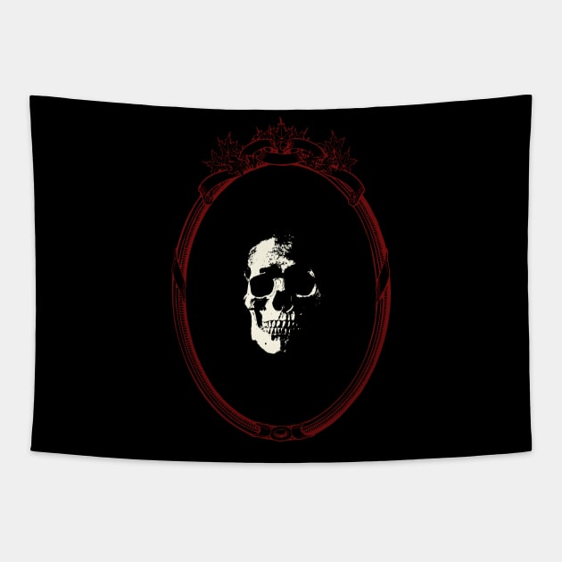 reflection skull 2 Tapestry by simple.seven