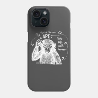 Spirit animal - monkey - white Phone Case