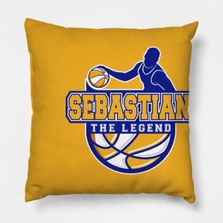 Sebastian The Legend Basketball Custom Player Your Name Pillow