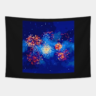 Pixel Firework No.32 Tapestry