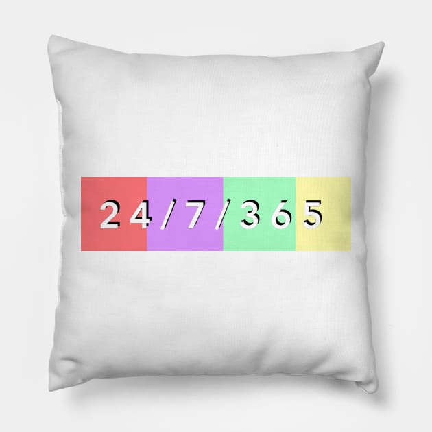 24/7/365 Surfaces Pillow by mansinone3