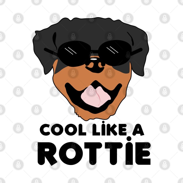 ROTTIE Rottweiler Dog Breed Pattern in Pink by JessDesigns