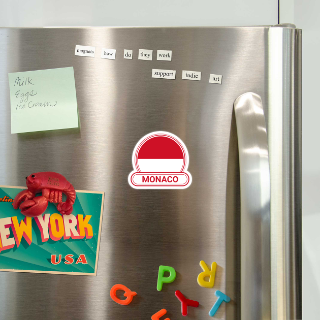 Monaco Country Badge - Monaco Flag by Yesteeyear