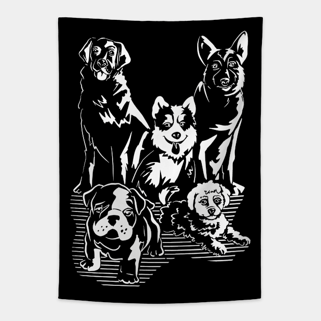 perros Tapestry by Mupi