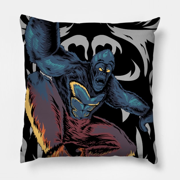 king kong gorilla Pillow by three.gu