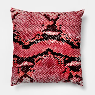 Red Snake Skin Pillow