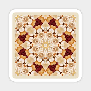 Hip moroccan print  bohemian mandala burgundy beige floral Magnet