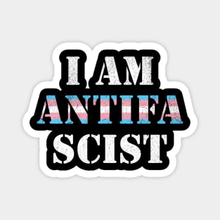 I Am Anti Fascist Transgender Pride Flag Political Equality Activism Magnet