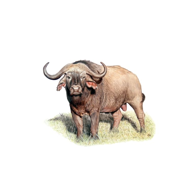 Buffalo Painting by Sandra Warmerdam