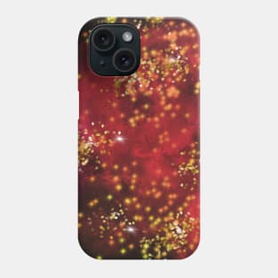 Trendy Red Purple Gold Galaxy Pattern Phone Case