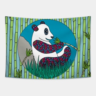 Panda and Bamboo Tapestry