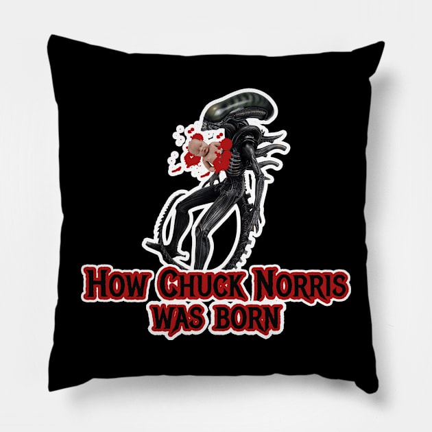 Alien Xenomorph how C.N. was born Pillow by woodsman