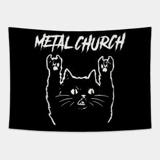 metal church metal cat Tapestry