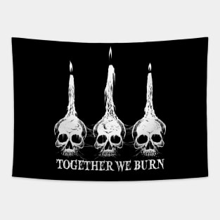 Skull candles Tapestry