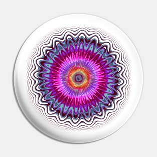 Multicoloured Kaleidoscope Flower Pin