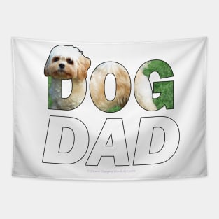 Dog Dad - Cavachon oil painting word art Tapestry