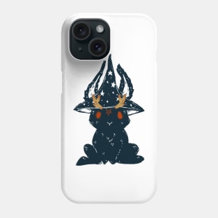 Witch hat bunny cute and spooky halloween 2022 decoration ink drawing Phone Case