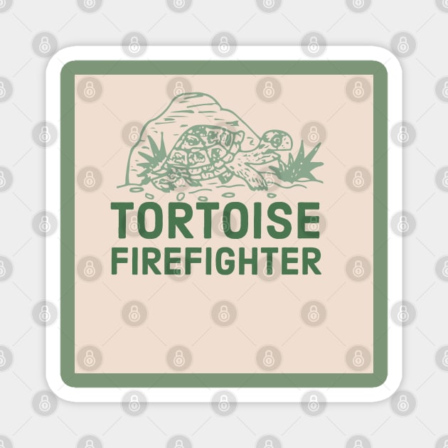 Tortoise firefighter Magnet by artist369