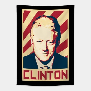 Bill Clinton Retro Propaganda Tapestry