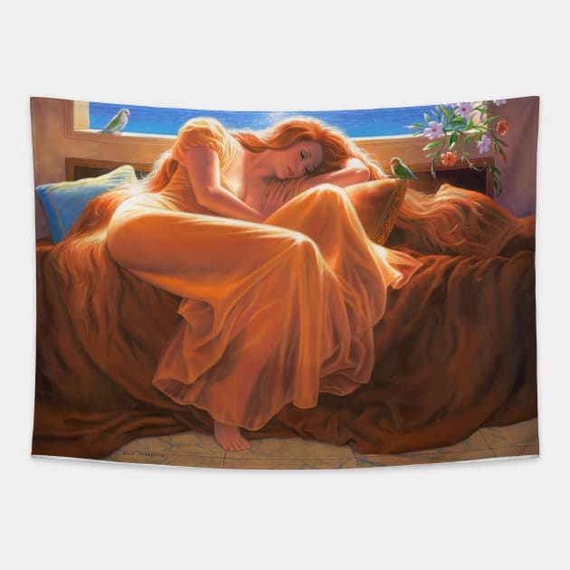 Tribute to Flaming June Tapestry by Spiderwebart Gallery