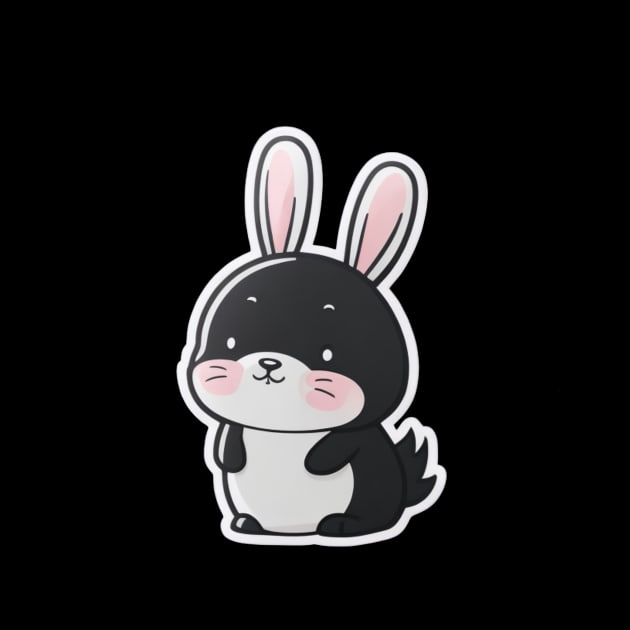 cute black bunny by Majkel&Majkel