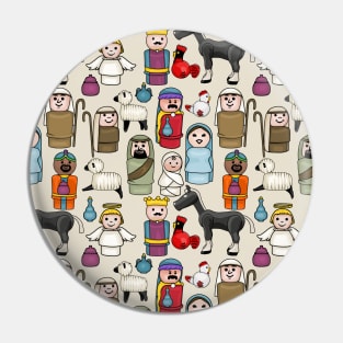 Little Round People Cute Nativity Pin