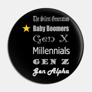 Proud Baby Boomer Pin