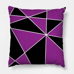 Purple And Black Geometric Pattern Pillow