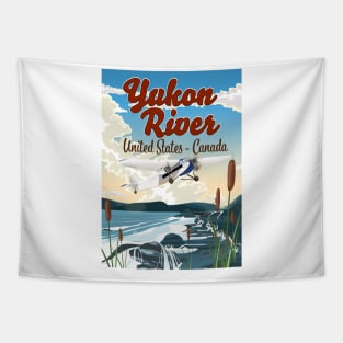 Yukon River United States Canada travel poster Tapestry