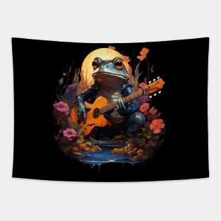 Frog Playing Guitar Tapestry