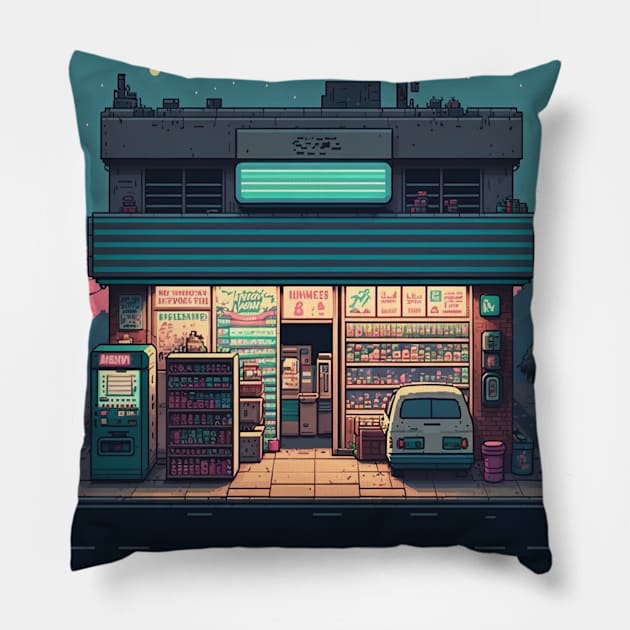 Art of Japanese Market Pillow by Space Look