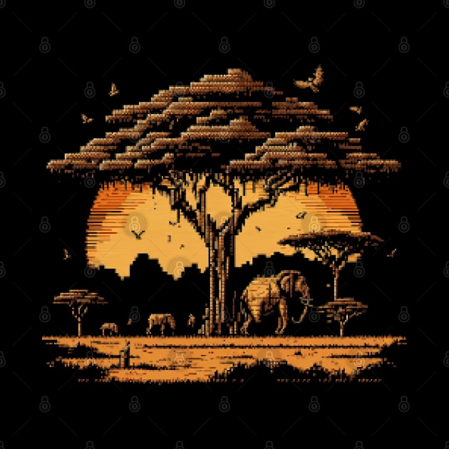 Serengeti National Park Pixel Art by Pixel-Eye