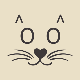 Meow. Staring Cat Face Art T-Shirt