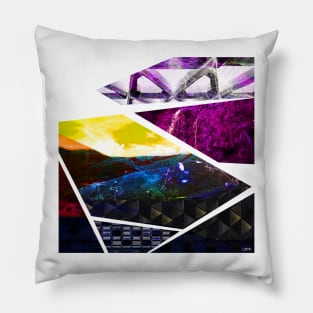 oaxaca landscape in mexico ecopop collage arts Pillow