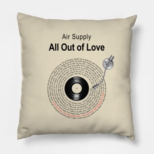 ALL OUT LOVE LYRICS ILLUSTRATIONS Pillow