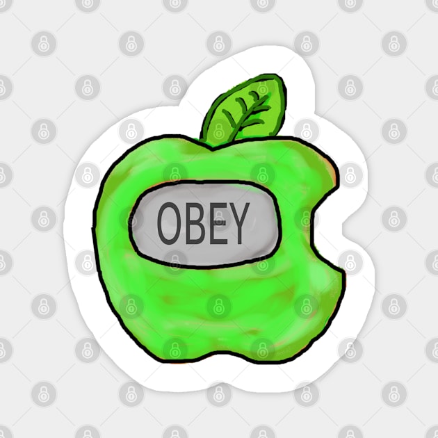 Green Apple Fruit Impostor Magnet by PlanetMonkey