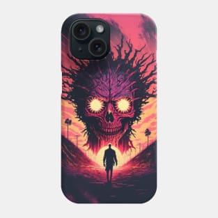 Ghoul Walking Towards Synthwave Sun Lord Phone Case