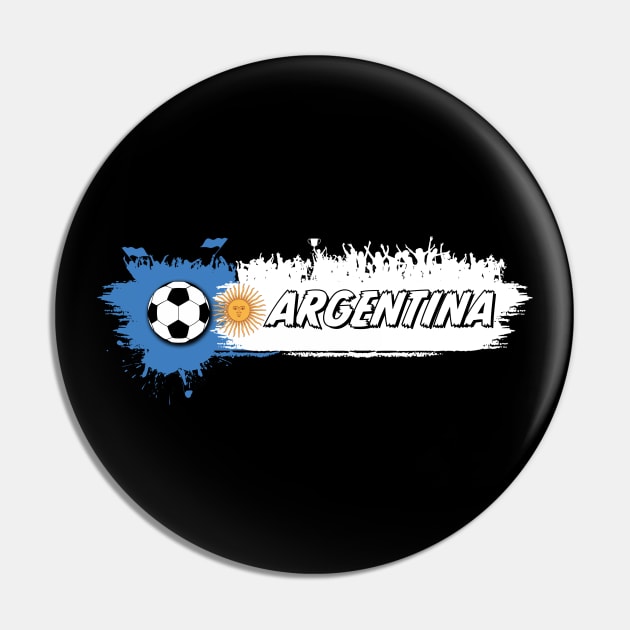 Argentina Qatar 2022 World Cup, Argentina Soccer Team 2022 Supporter Funny Argentina Flag Futbol Pin by Printofi.com