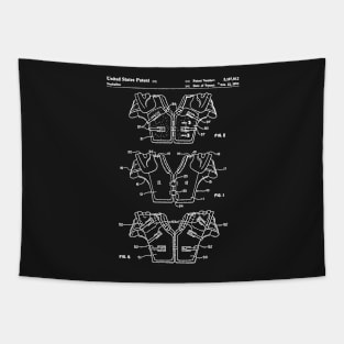 Football Pads Patent - American Football Art - Black Chalkboard Tapestry