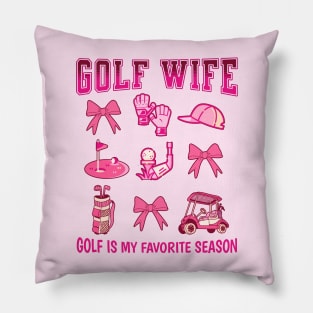 Golf Wife Golf Tournament in Pink Coquette Style Pillow