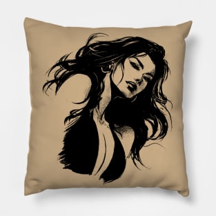 La Femme Raven Pillow