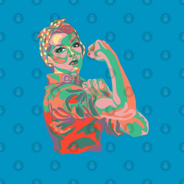 Rosie the Riveter in 40s Colors by Slightly Unhinged