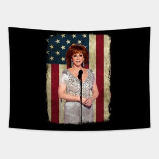 Vintage American Flag Reba McEntire Singer Legend Tapestry