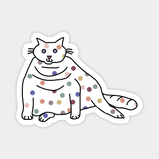 Spotty Chonk Cat in Balance Magnet